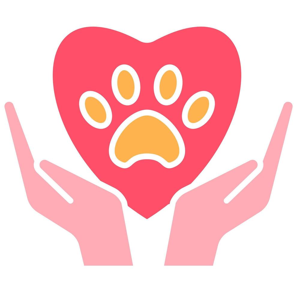 Pet Love animal care illustration vector