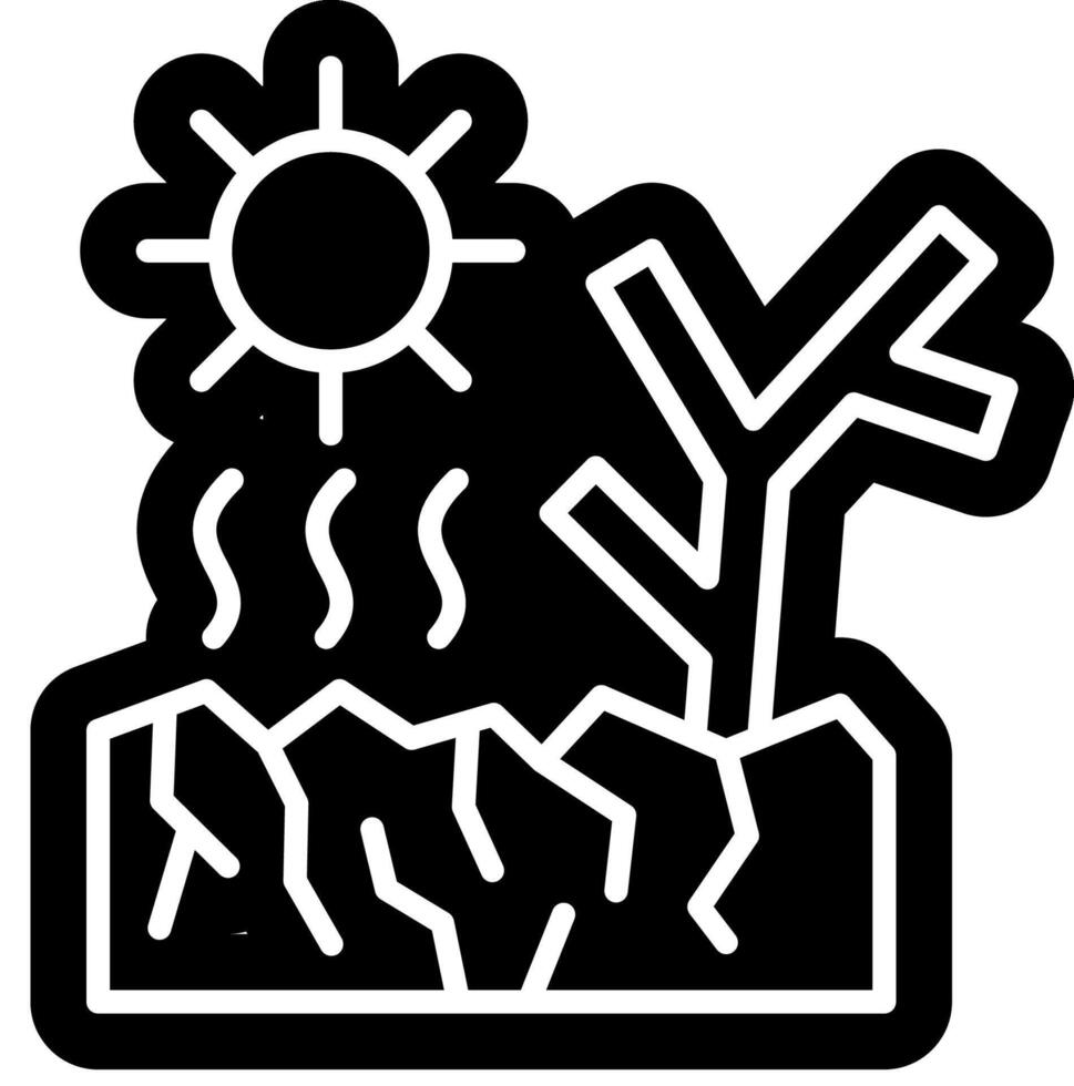 Drought crisis symbol vector