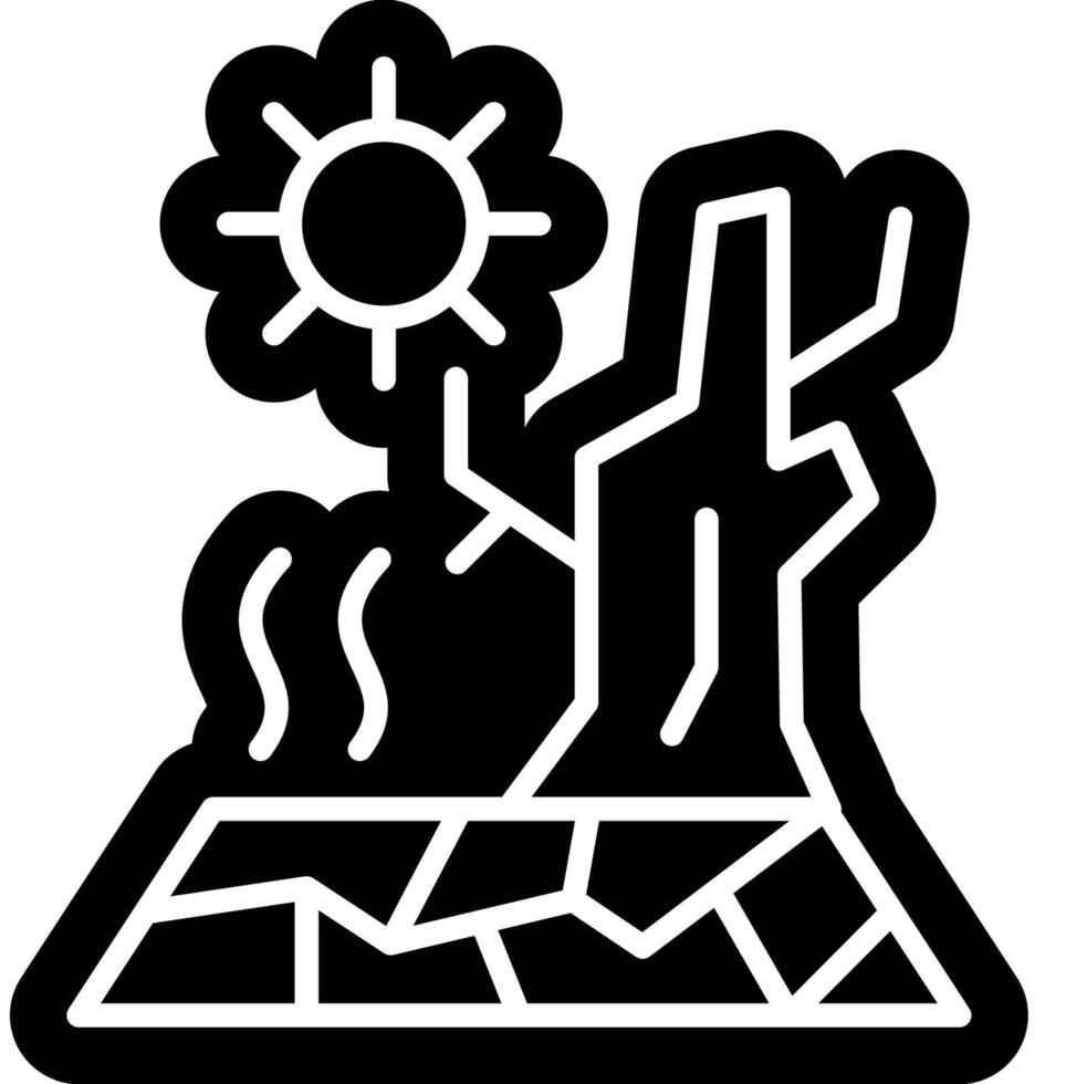 Drought climate symbol vector