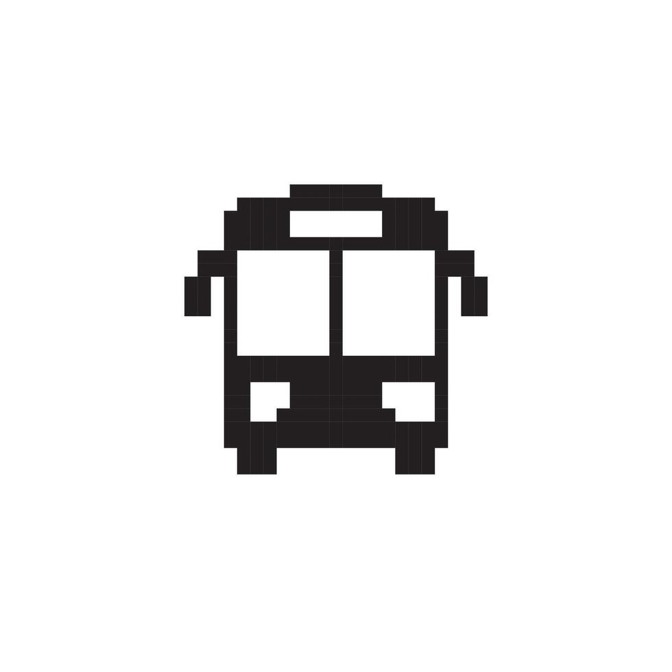 pixel art bus vector
