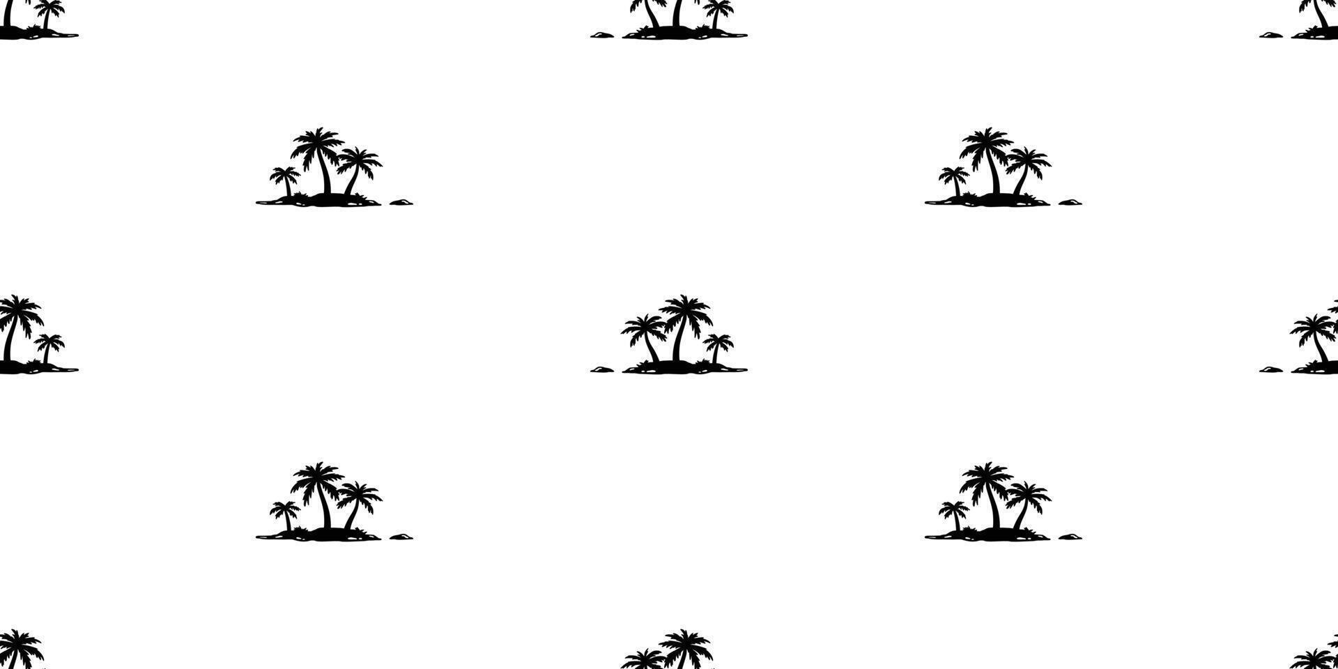 palm tree seamless pattern coconut tree island tropical beach ocean summer wrapping paper tile background repeat wallpaper cartoon scarf isolated illustration design vector