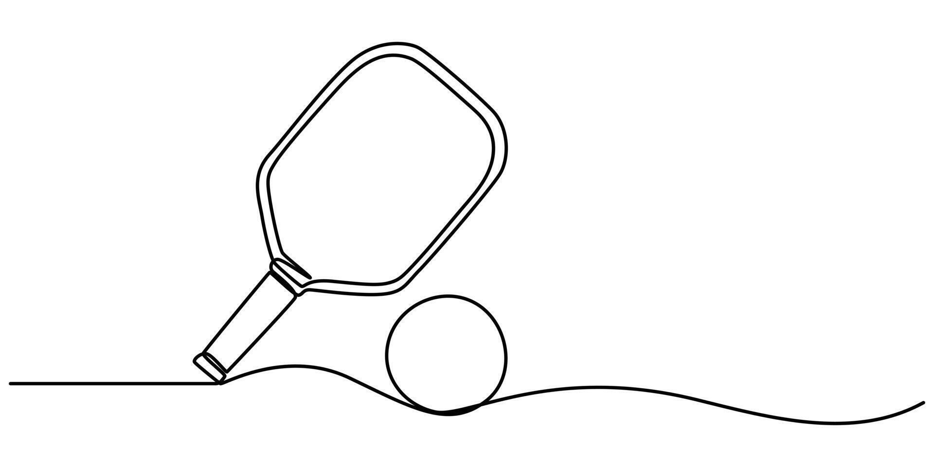 Playful Line Illustration for Table Tennis Continuous one line drawing vector