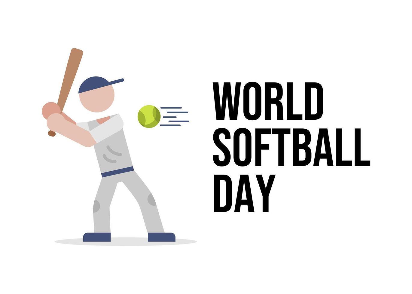 World Softball Day vector