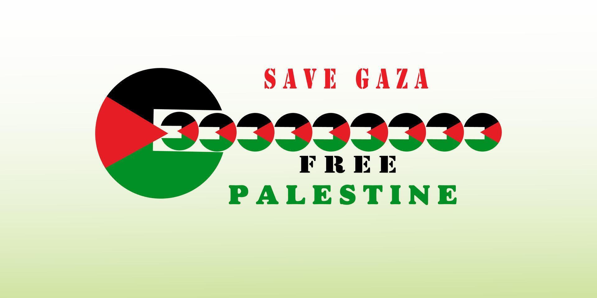 Logo of Palestine and Gaza Flag, Symbol of Resistance, Freedom and Solidarity vector