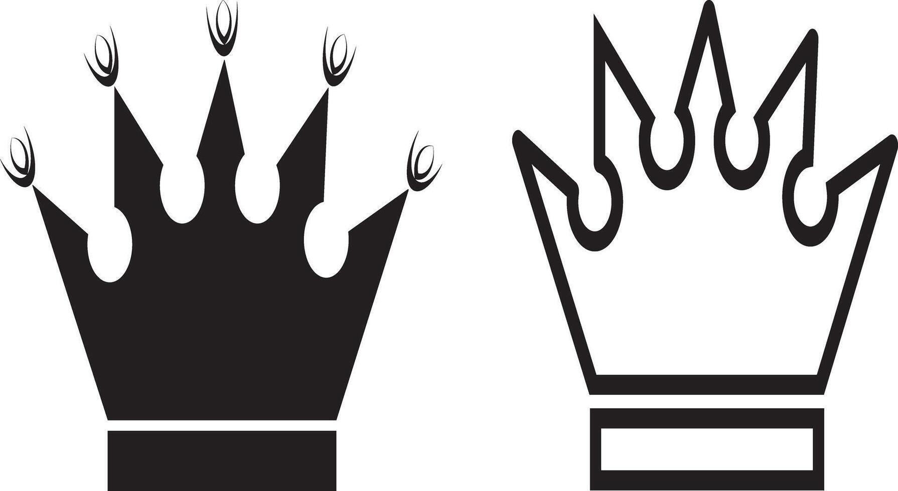 set of crowns art vector