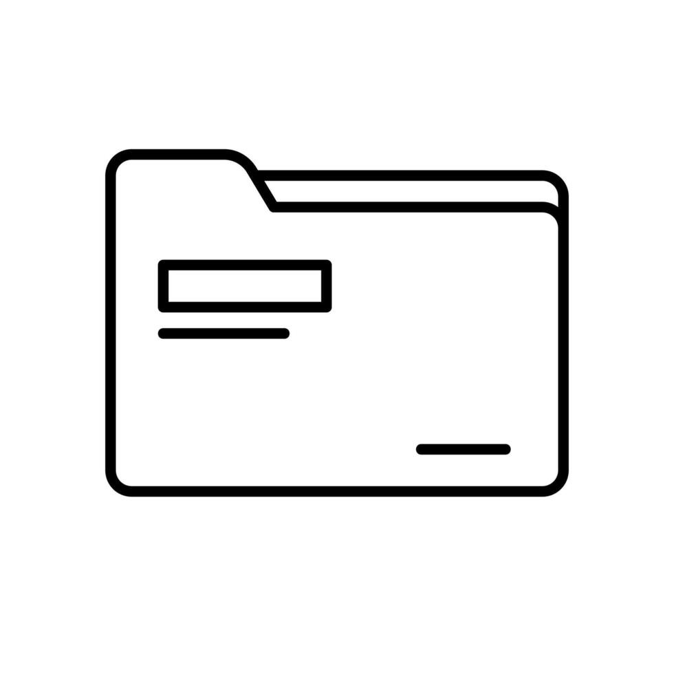 Folder icon for file storage in the user interface vector