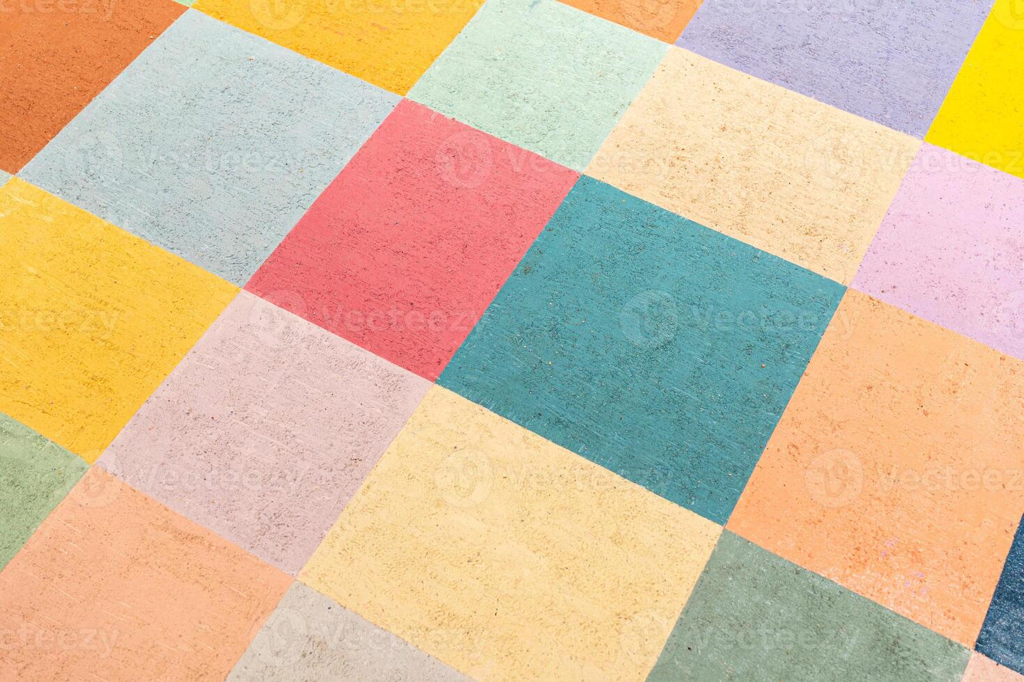 Colorful Geometric Oil paint Squares on Canvas. background for social media and advertisements. photo