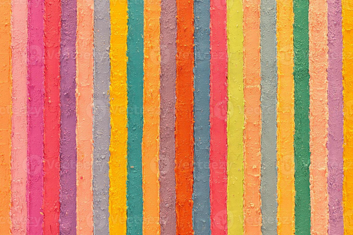 Colorful Stripes in Oil paint color Style. Grunge Fashion Texture. Canvas, Fabric Background. Colorful Wall. photo