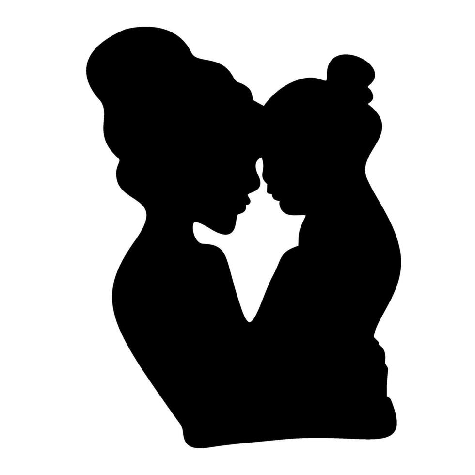 Mothers Day Silhouette vector