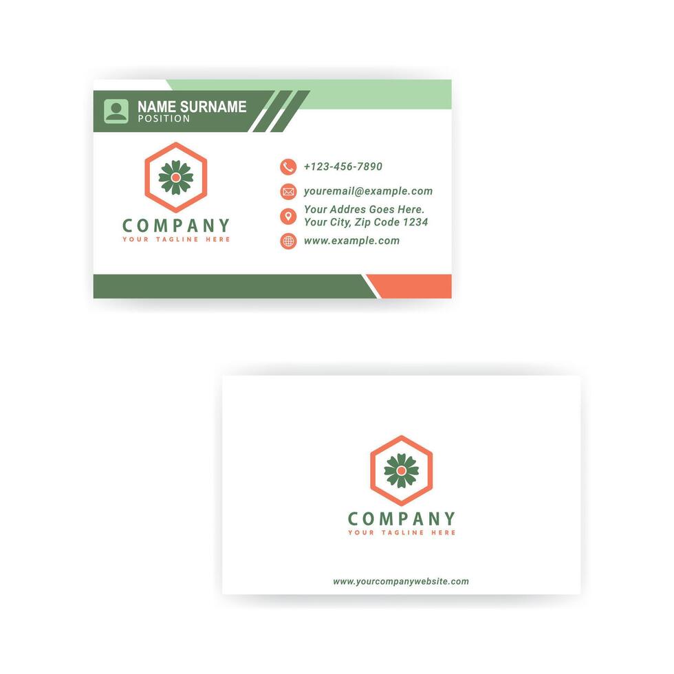 Creative Modern Bussiness Card For Company. Simple Clean Design Template vector