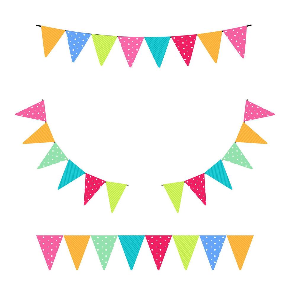 Decorative Triangle Garland in Illustration vector