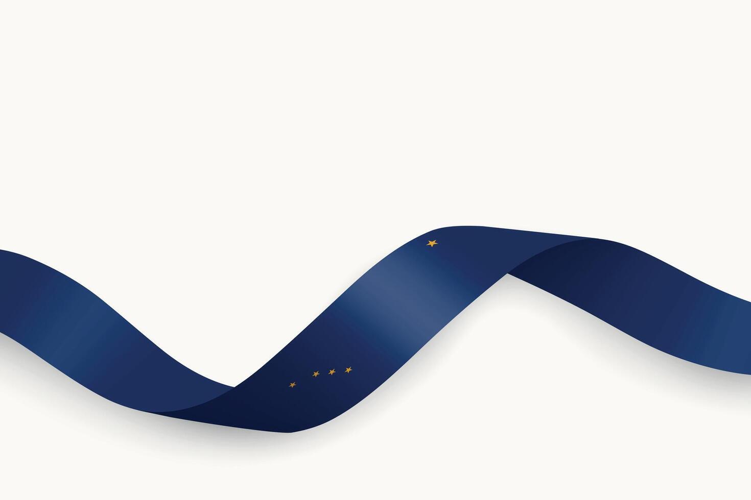 Alaska Flag on Waving Ribbon vector