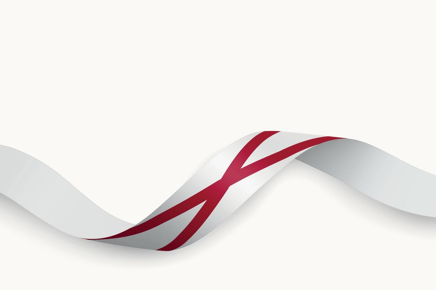Alabama Flag on Waving Ribbon vector