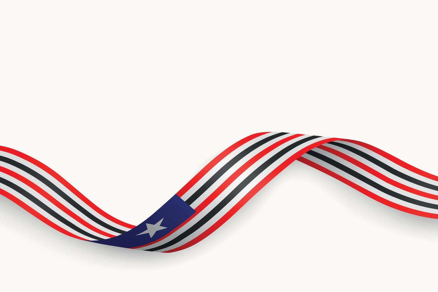 Maranhao flag on Waving ribbon. State of Brazil vector