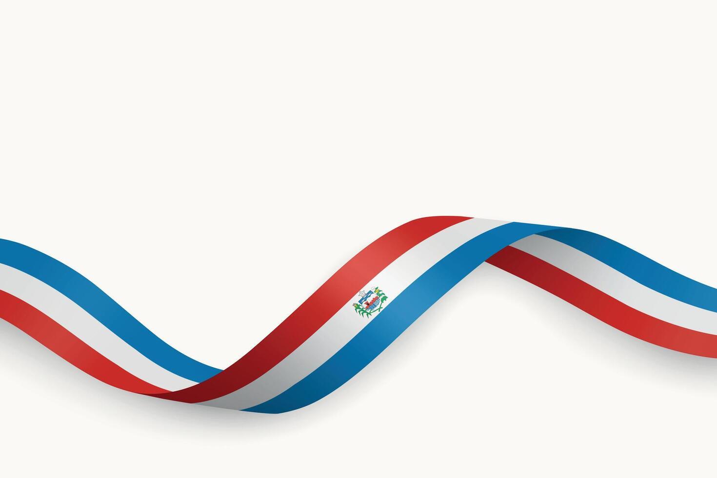 Alagoas flag on Waving ribbon. State of Brazil vector