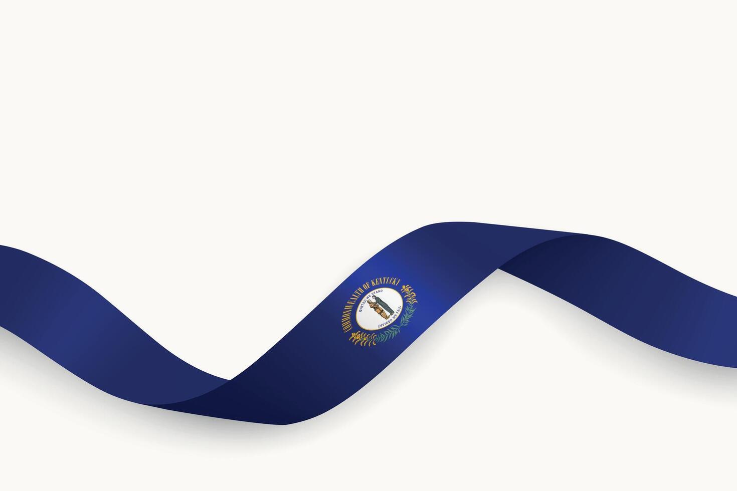 Kentucky Flag on Waving Ribbon vector