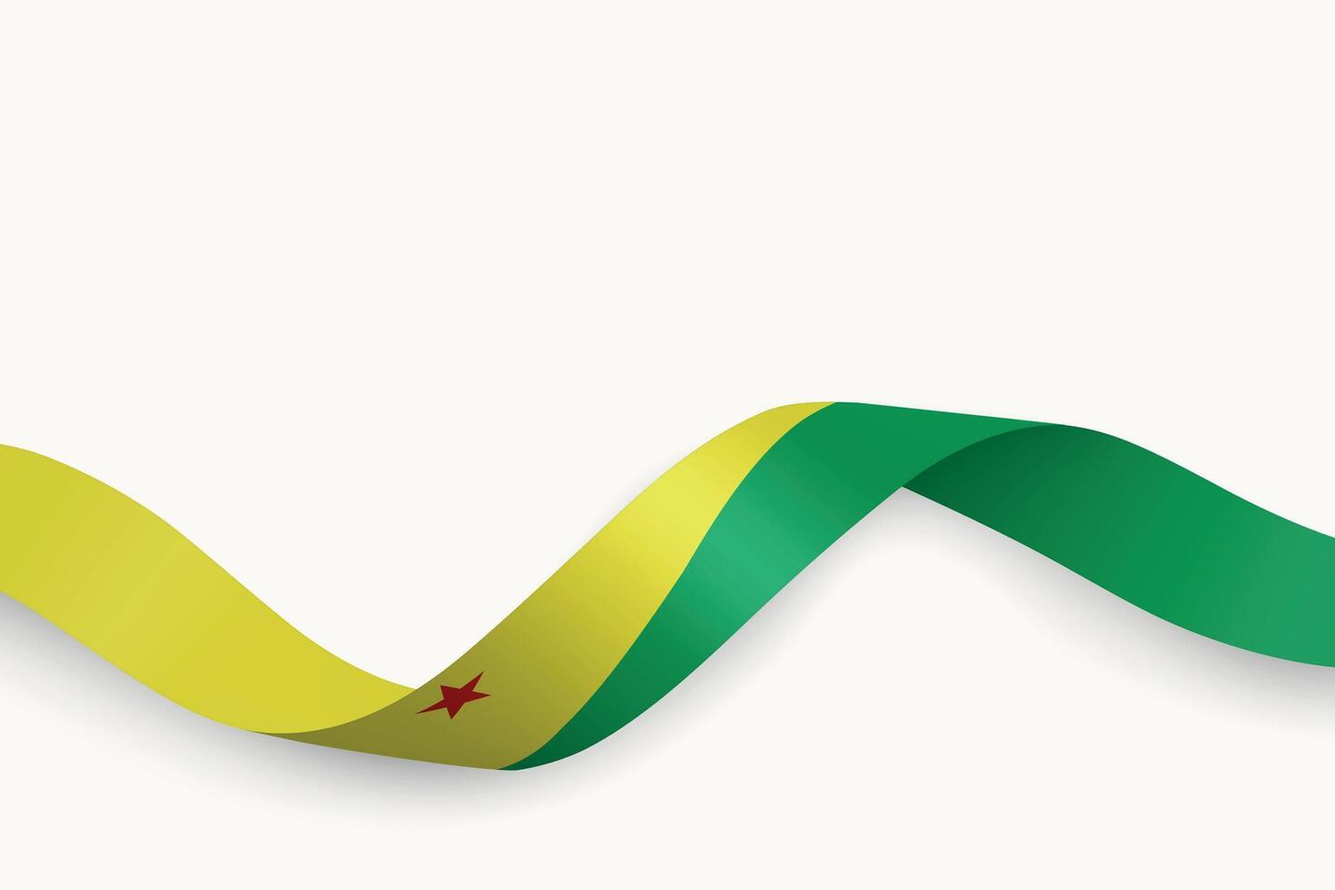 Acre flag on Waving ribbon. State of Brazil vector
