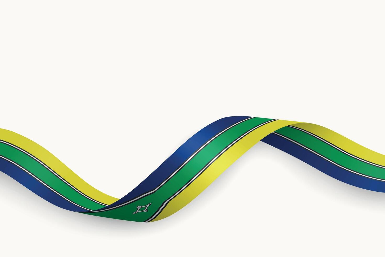 Amapa flag on Waving ribbon. State of Brazil vector