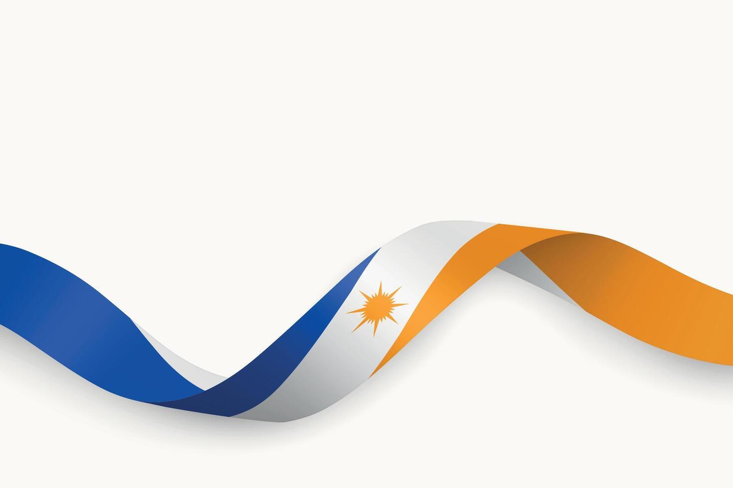 Tocantins flag on Waving ribbon. State of Brazil vector