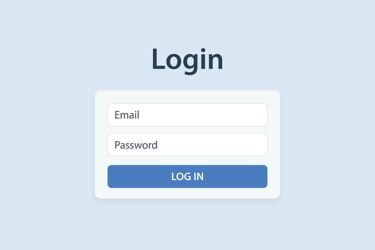 Modern Login Screen with Fields vector