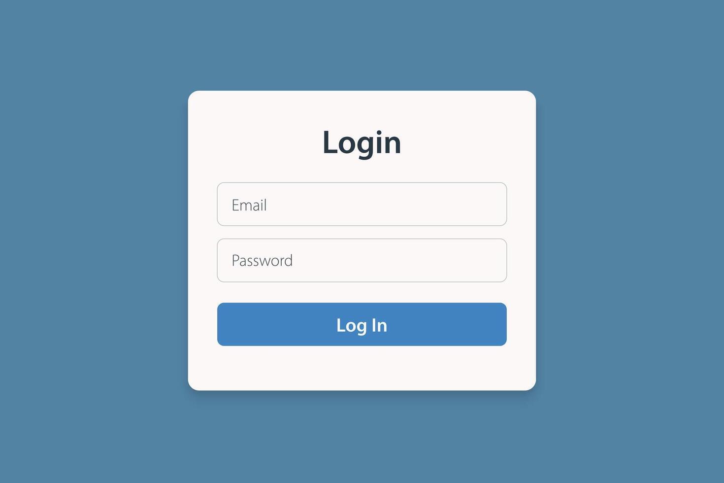 Modern Login Screen with Email and Password vector