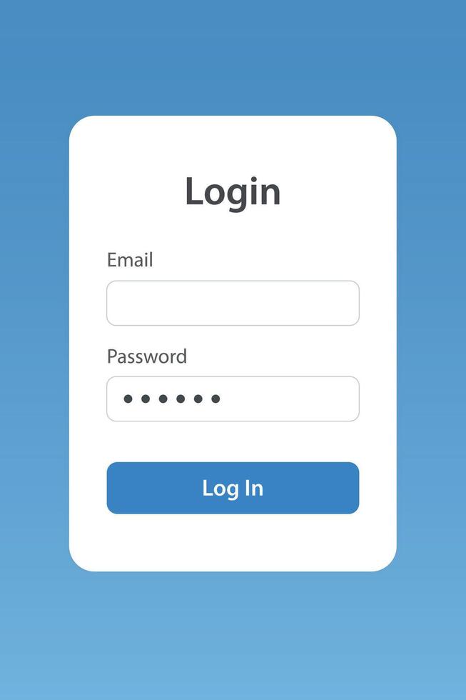 Modern Login Screen with Password Fields vector