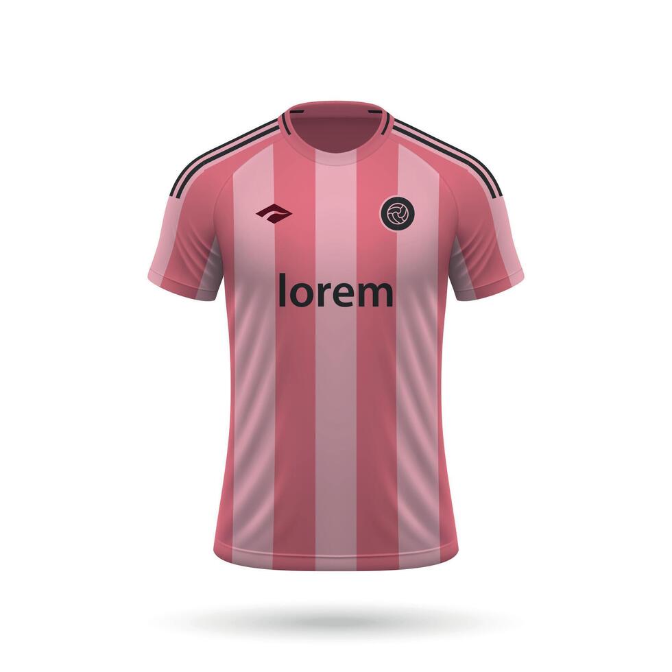 3d realistic soccer jersey in Inter Miami style, football club shirt template vector