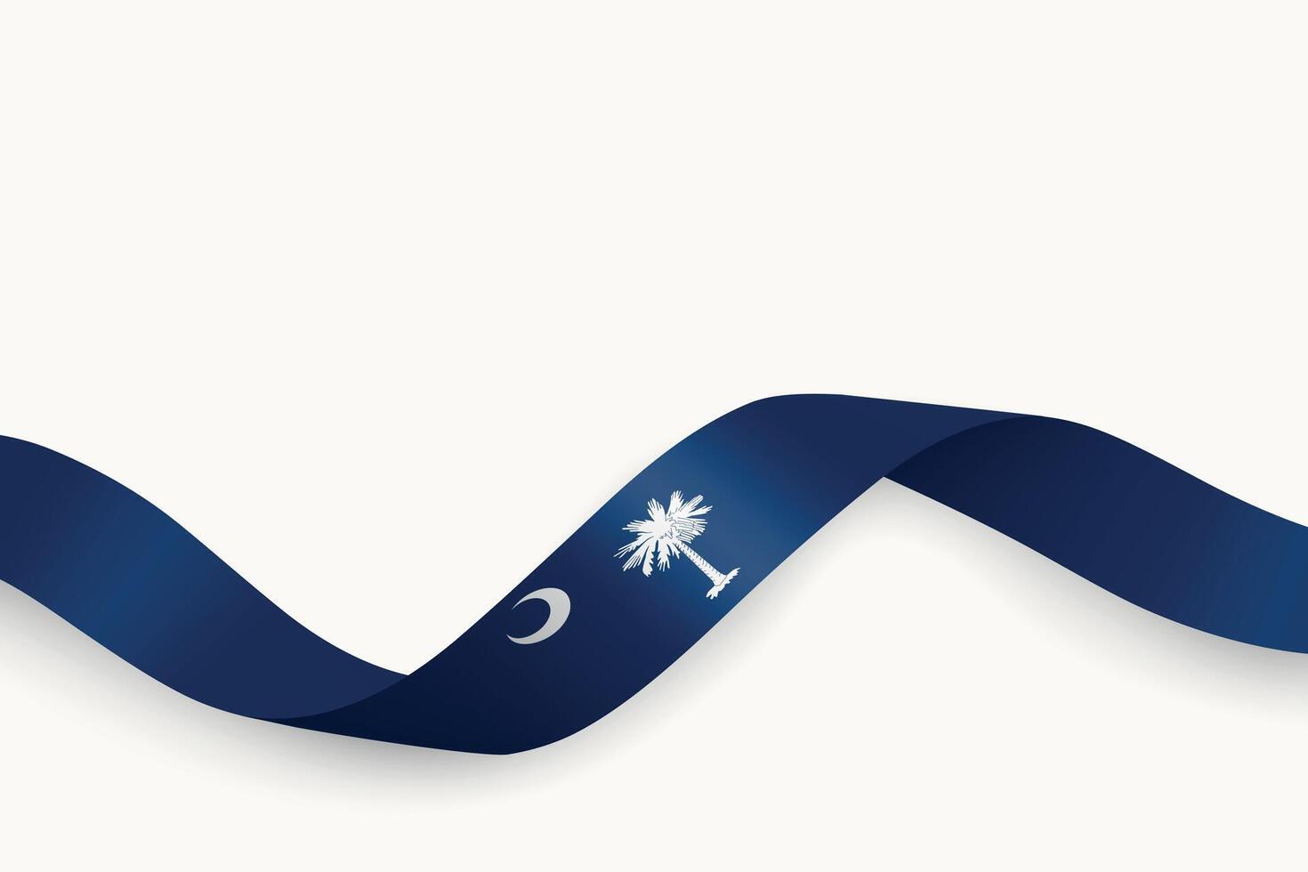 South Carolina Flag on Waving Ribbon vector