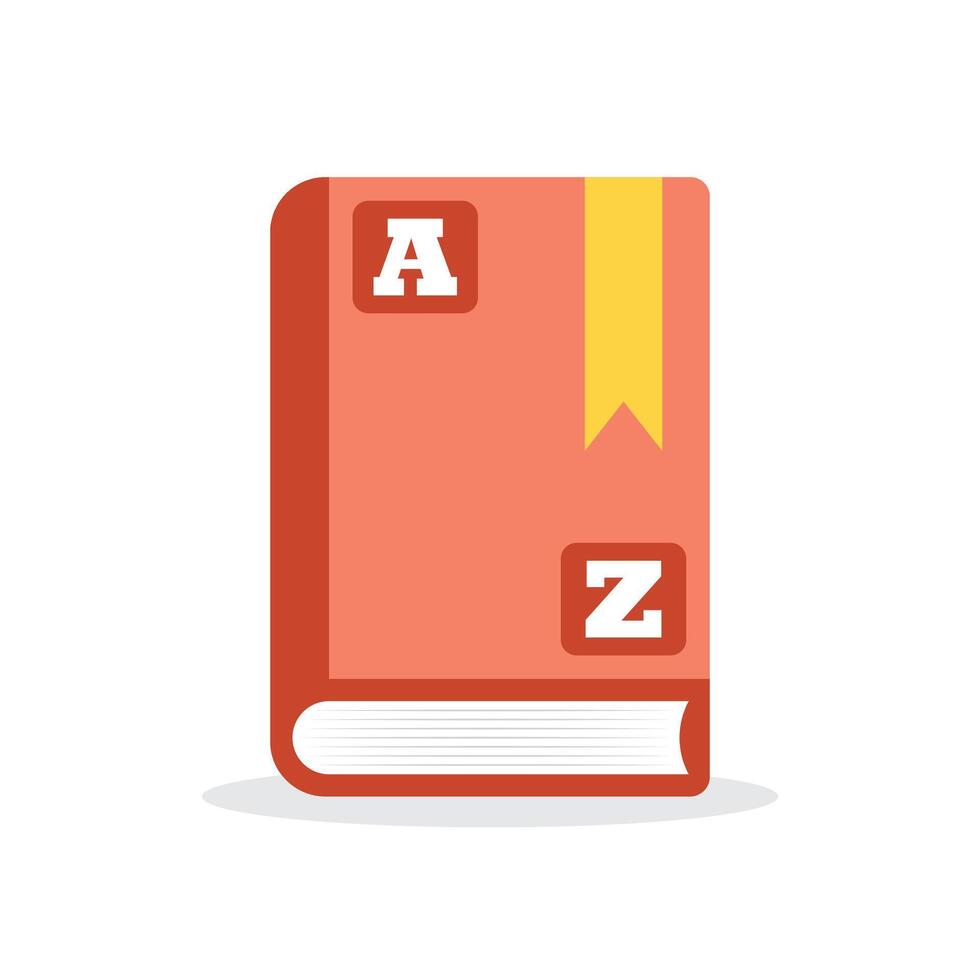 A book with the letters a and z on it vector