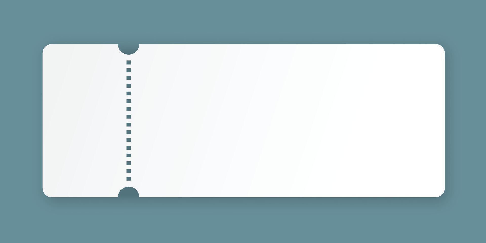 A blank white sheet of paper with a dotted line vector