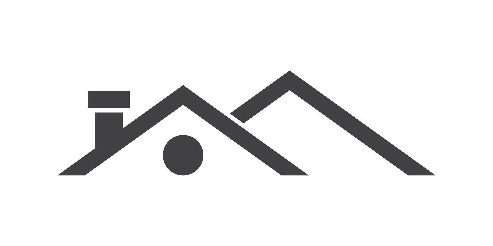 A house with a mountain in the background vector