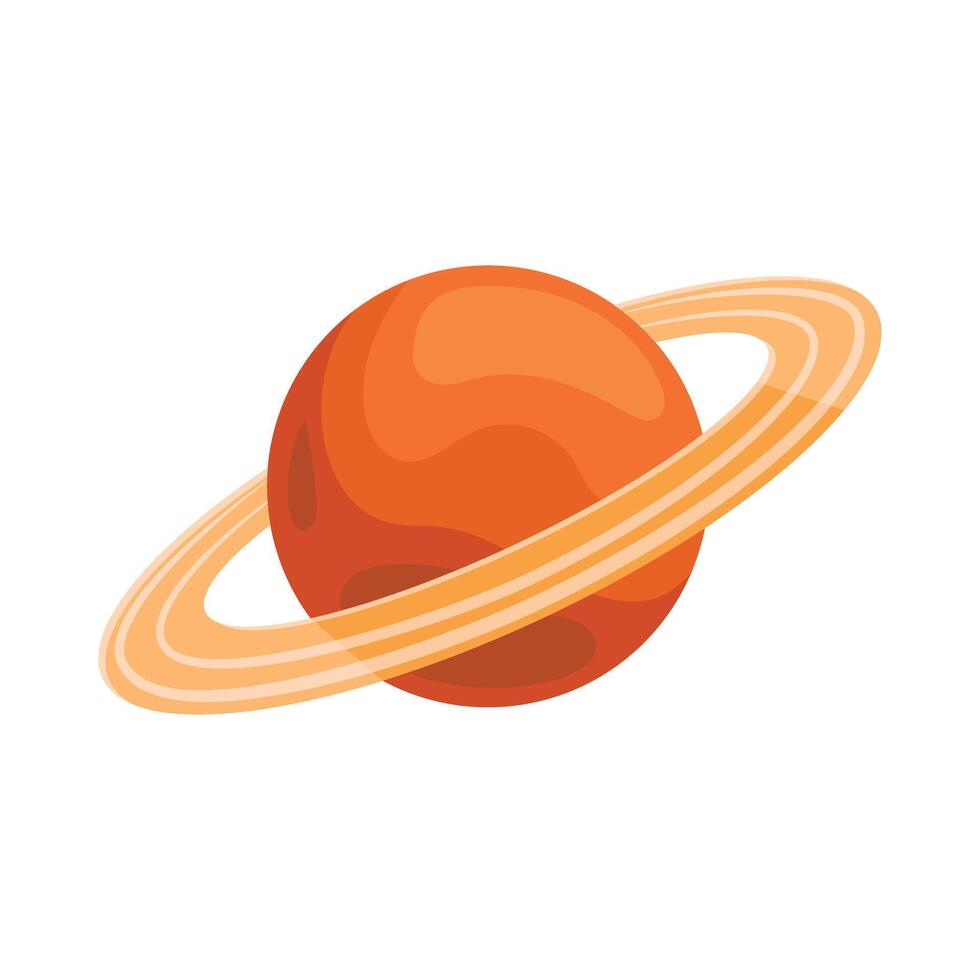 Saturn planet icon illustration vector