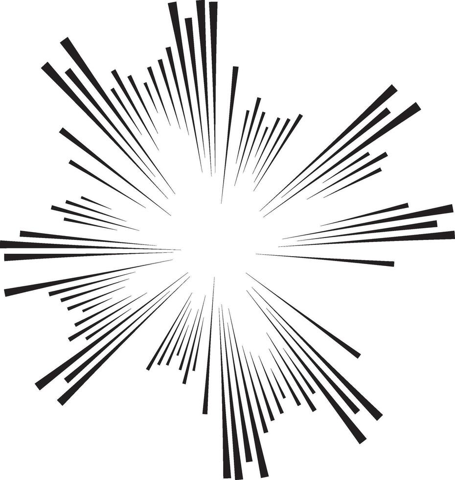 Speed lines manga effect isolated on white background vector