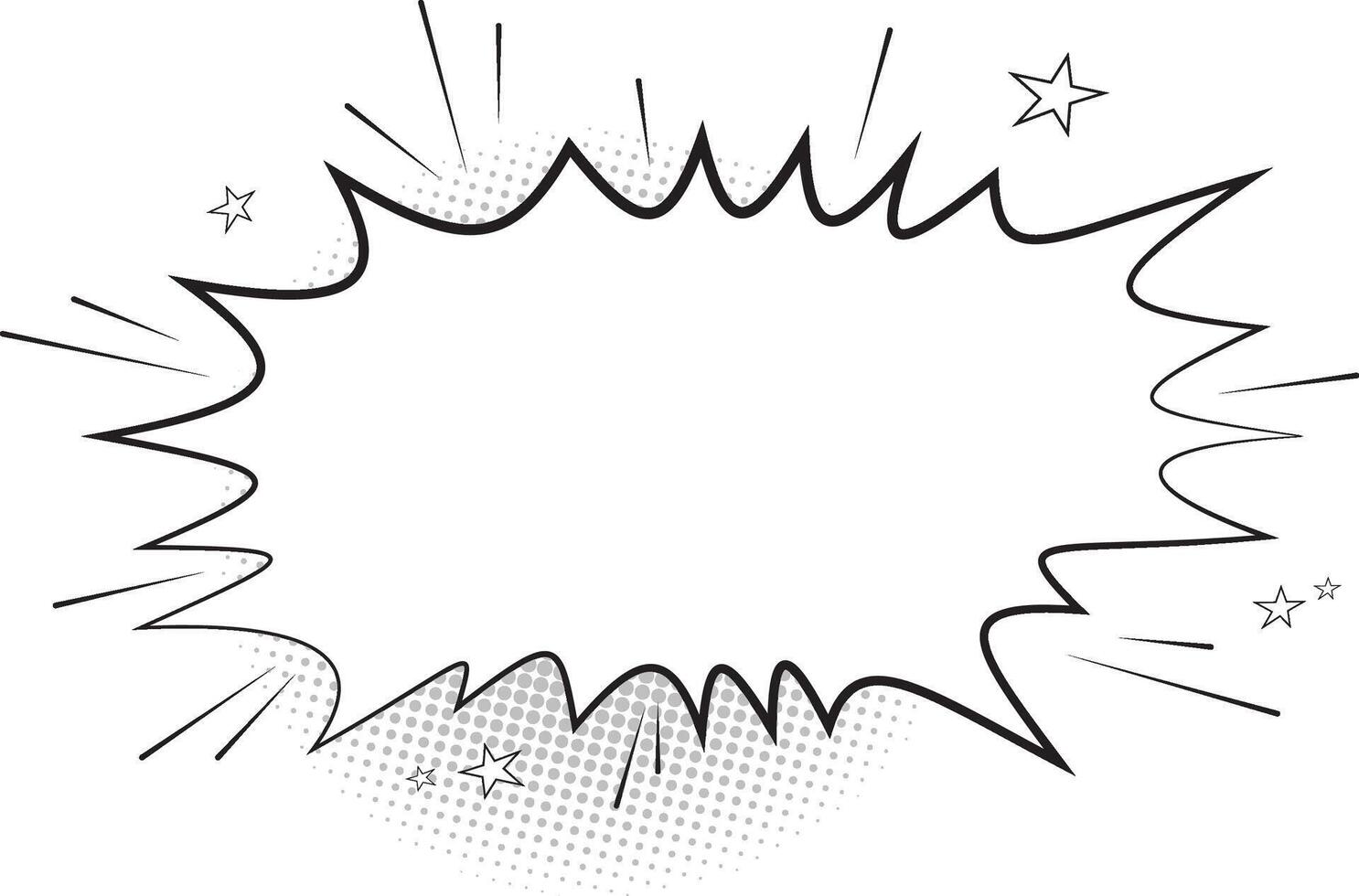 Blank comic bubbles isolated background. Comic doodle burst element. Cartoon effects explosion design element. vector