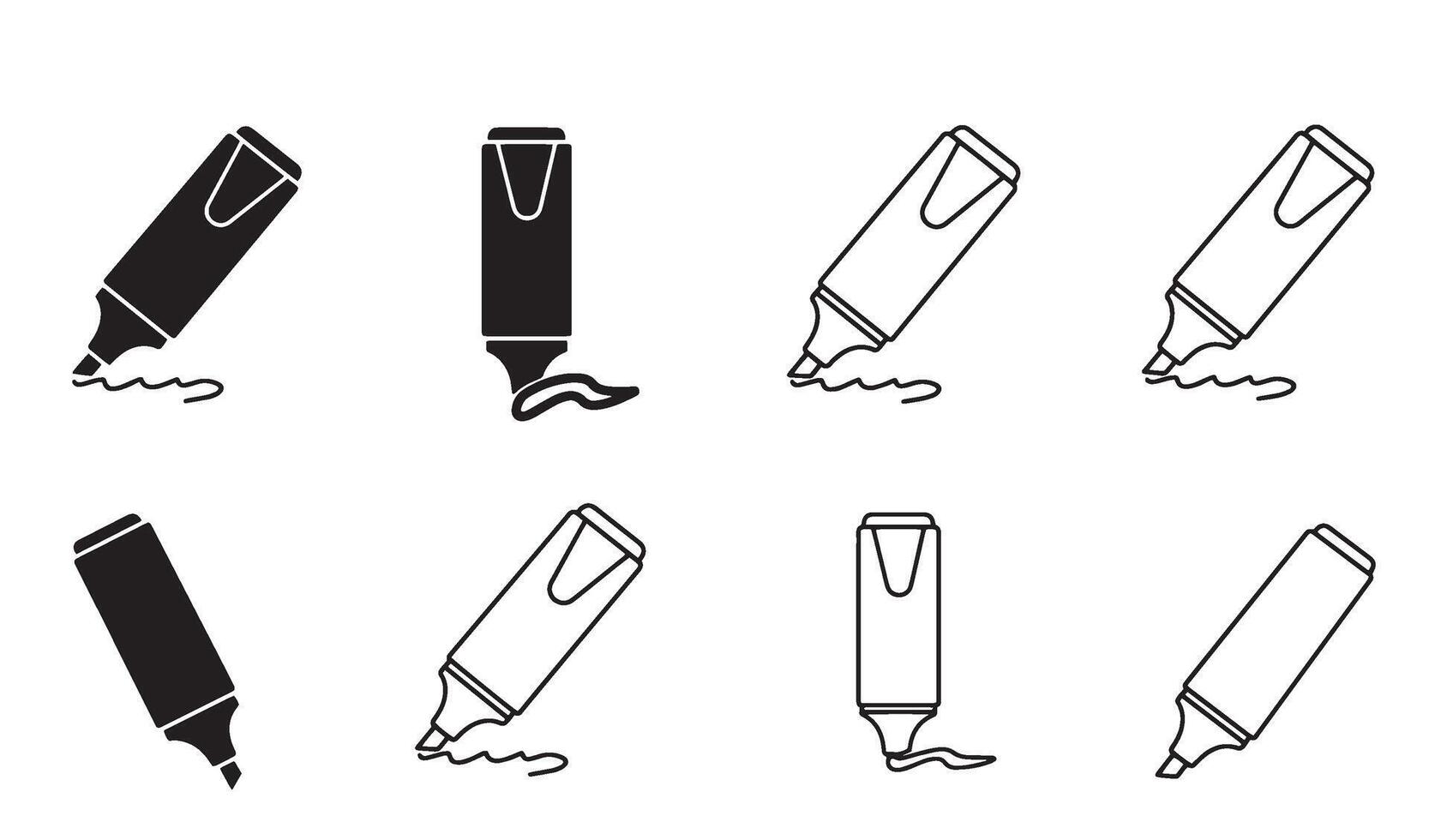 Quill feather pen logo symbol line art illustration set for writing academy label design vector