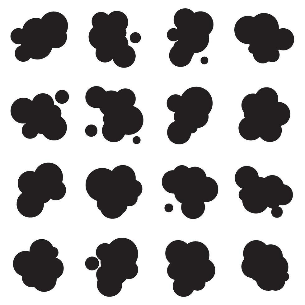Structured grid layout with abstract shapes in silhouette style for modern artwork bundles vector