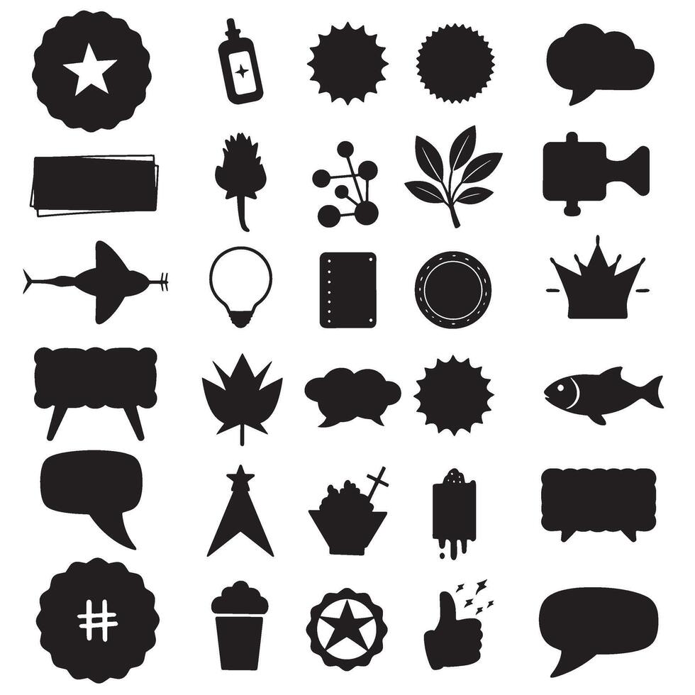 Hand sketched silhouette set of swill ornaments perfect for elegant decoration projects vector