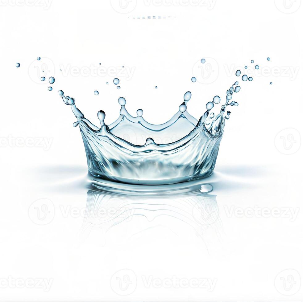Clear Water Droplets Captured in Lively Motion Close Up photo