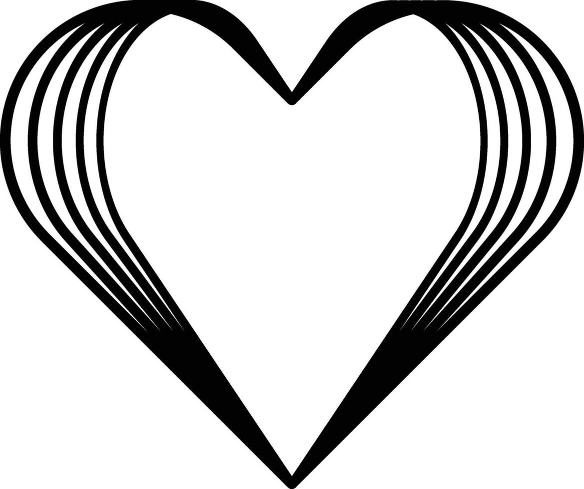 Trendy Heart Line Graphic For Cozy Room Vibes vector