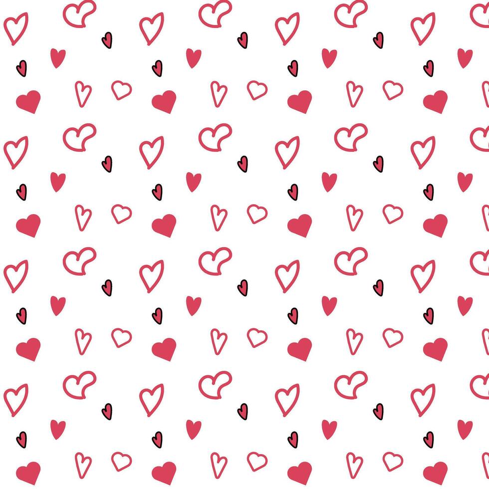 elegant romantic seamless heart pattern design for textile art vector