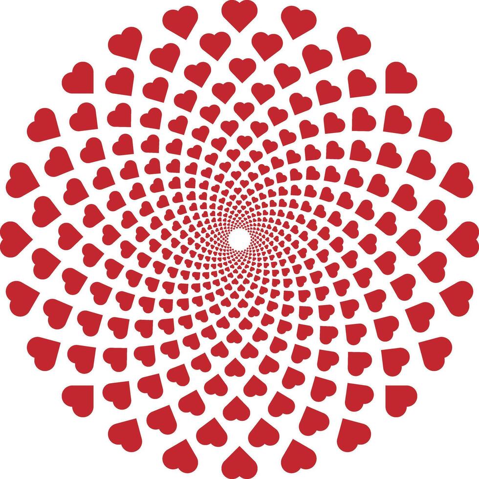 contemporary heart artwork designed with love theme for artistic expressions vector