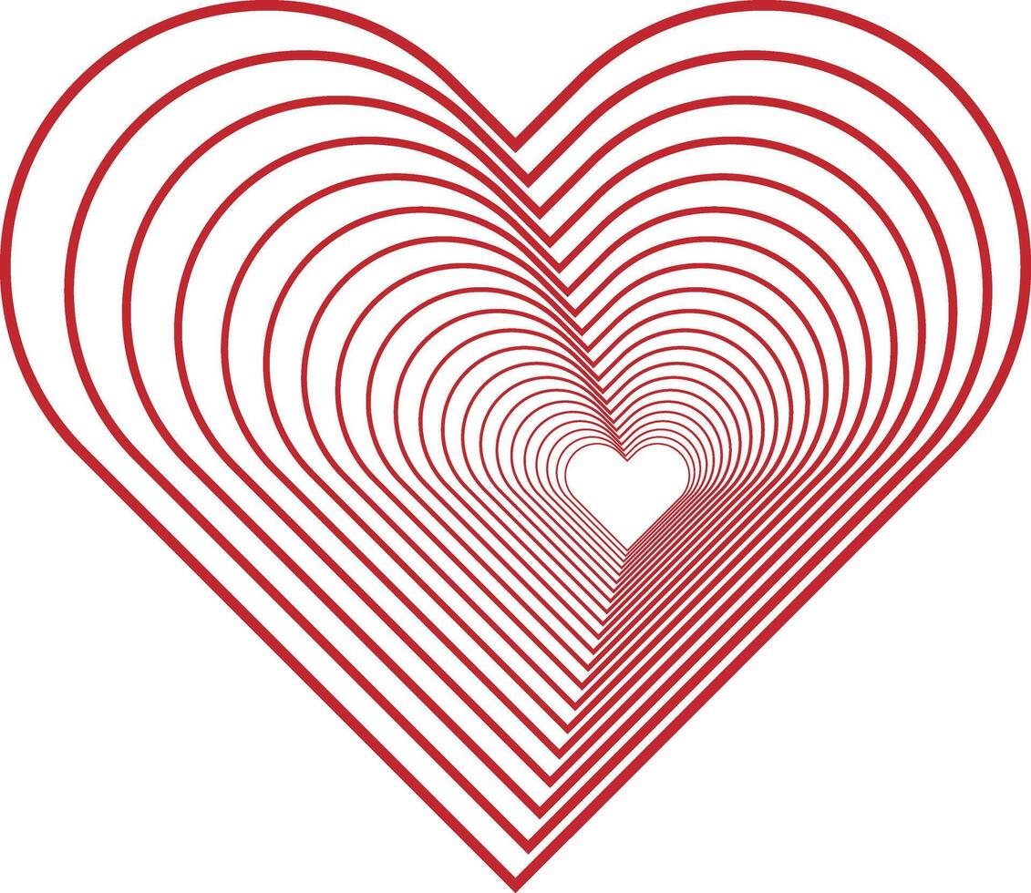 Minimalist Heart Line Art Drawing For Romantic Interiors vector
