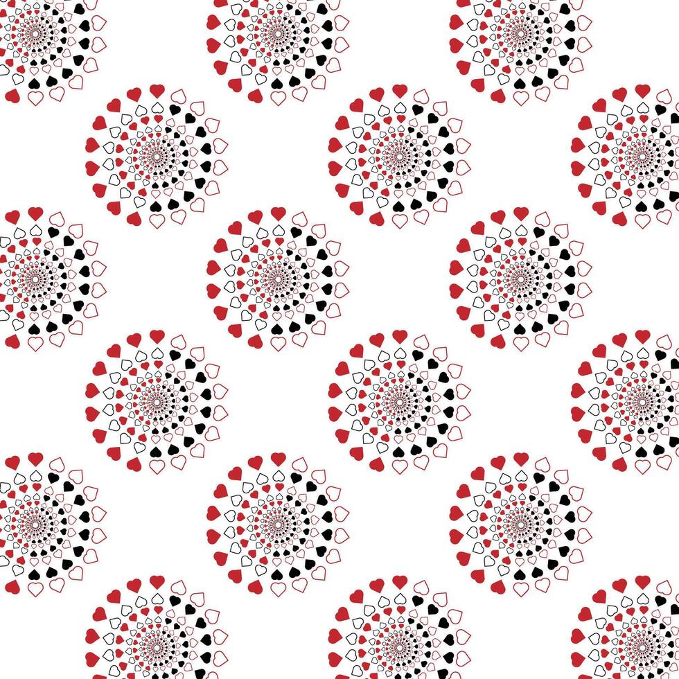 abstract romantic heart pattern design for fabric and background vector
