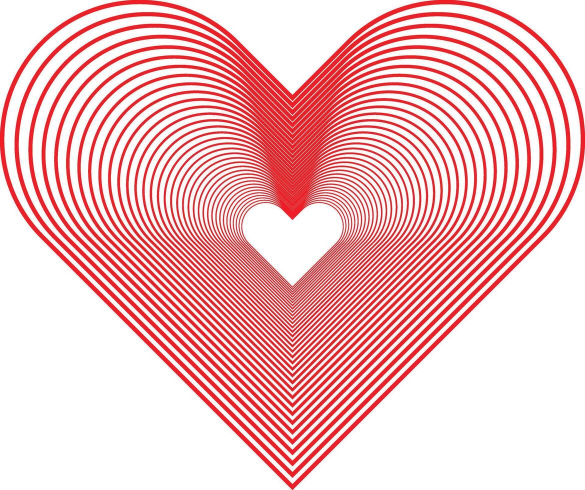Stylish Heart Line Drawing For Fashionable Art Collectors vector