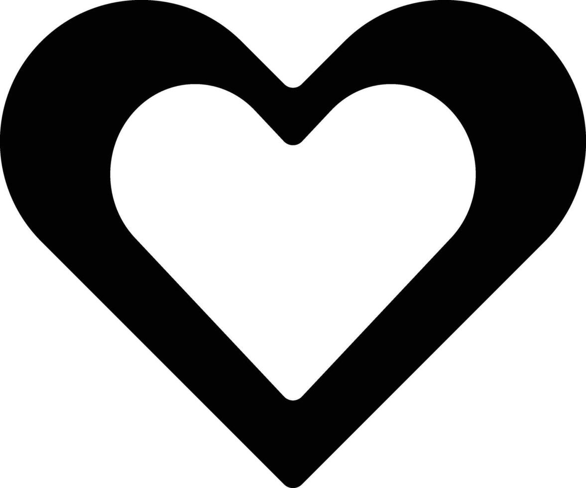 Heart Line Art Modern Abstract Romantic Minimal Design vector