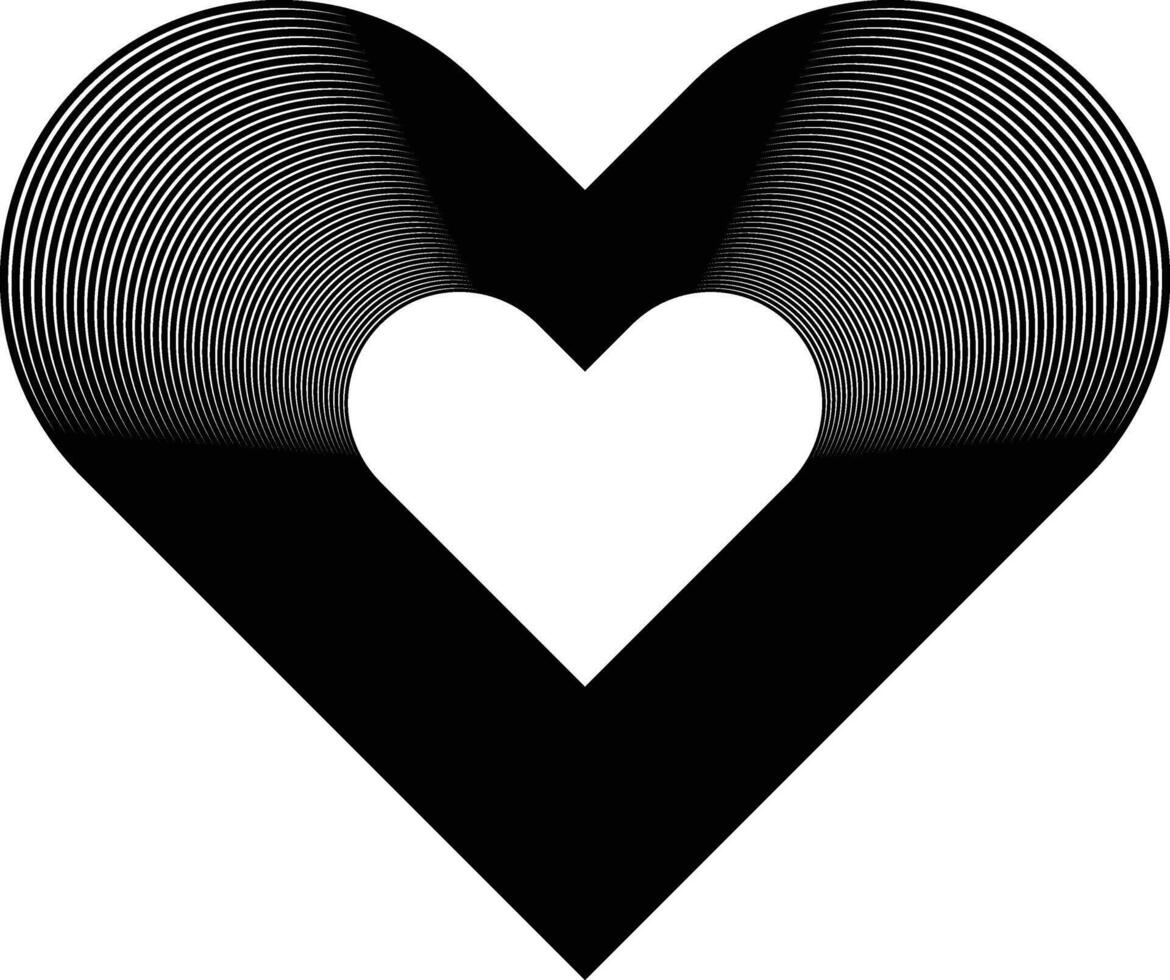 Abstract Heart Line Art For Lovers And Creatives vector