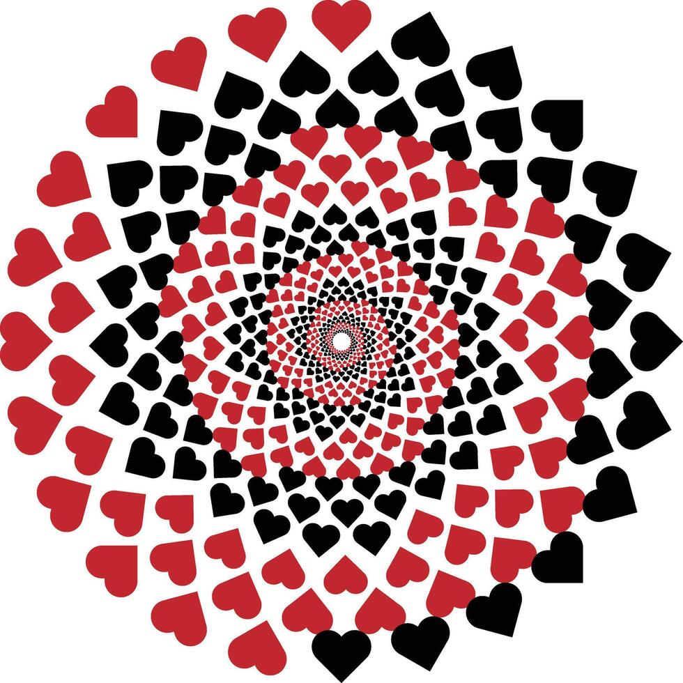 modern beautiful abstract art created using heart shape love concept design vector