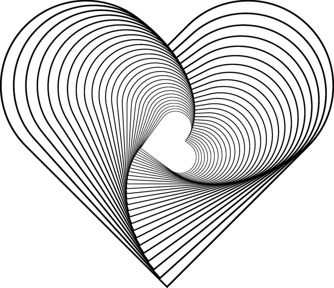 elegant heart line artwork ideal for romantic gift design vector