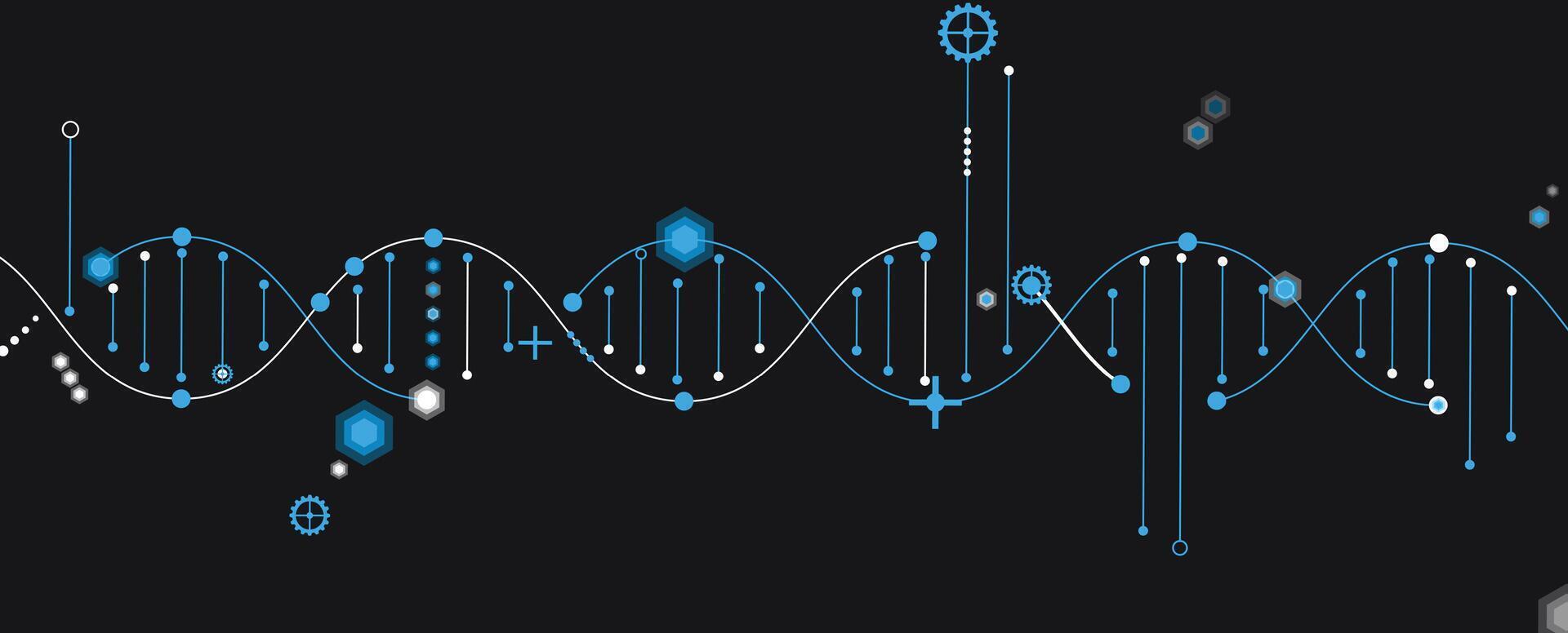 Abstract DNA molecule technology vector