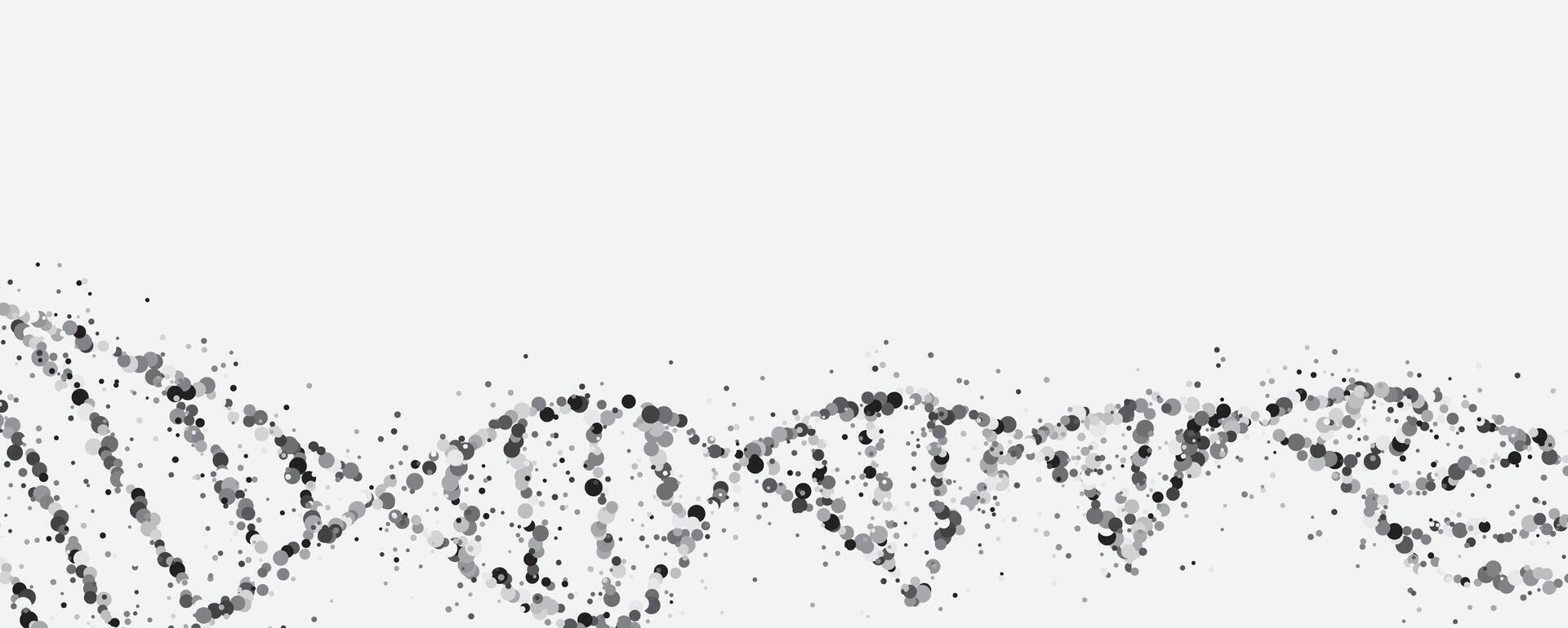 Gray dna strand abstract background vector